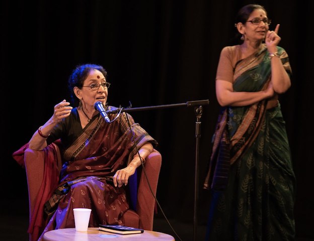 Gita Govinda Symposium Madhavi Mudgal and Parvati Rajamani  Credit Simon Richardson