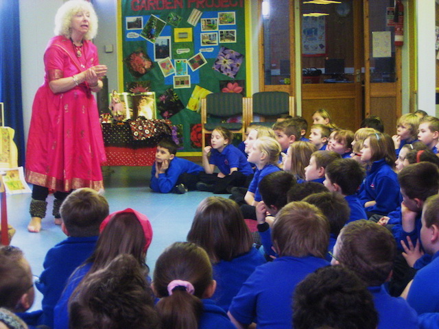 Joy Foxley in a school in Nottinghamshire