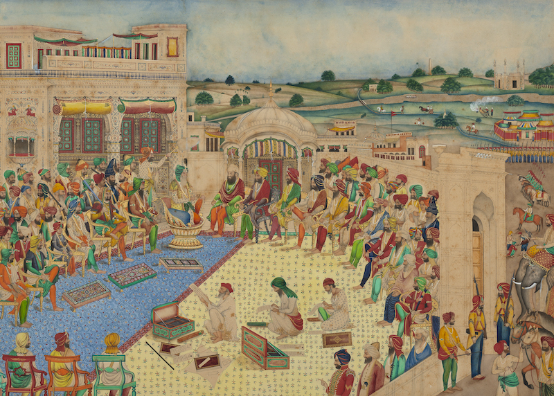 Bishan Singh (c. 1820 - c. 1900), The Court of Maharaja Ranjit Singh (r. 1799-1839), Amritsar or Lahore, Punjab, 1863-1864 © Toor Collection