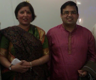 The author with her teacher, vocalist Vijay Rajput