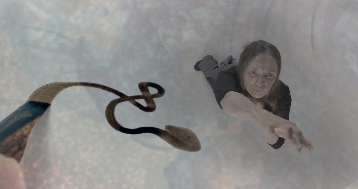 Marion Tait in Dastaan with Sarvar Sabri. Image : Courtesy SSCO Dastaan with Sarvar Sabri, Nasta'liq, Calligraphy