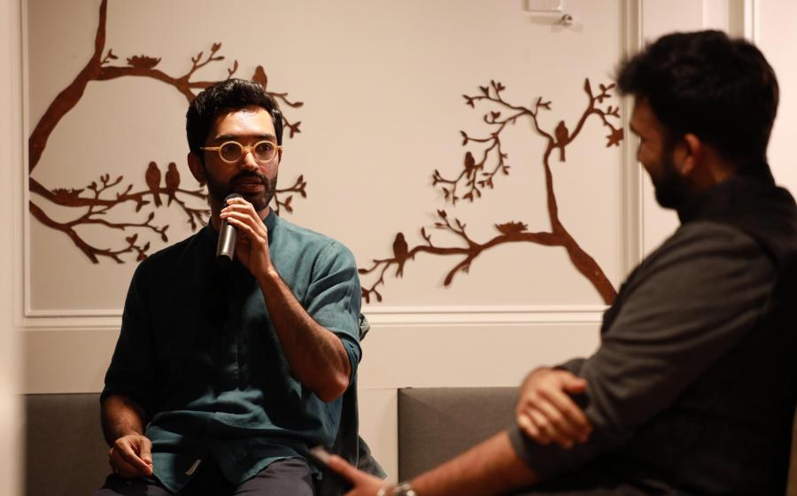 Dr Manu S Pillai (left), Dhruva Lakshminarayanan (right)