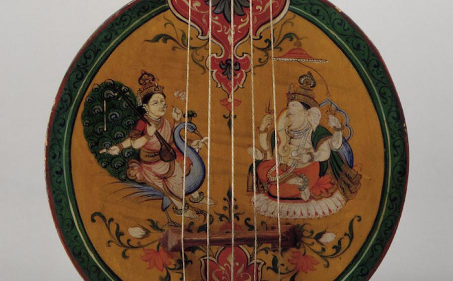 Sursanga with Ganesh & Saraswati, Mysore style, 19th Century India | Courtesy Metropolitan Museum of Art, New York